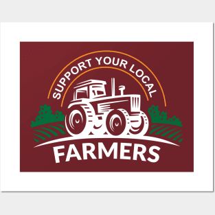 Support Your Local Farmers with Tractor Design Posters and Art